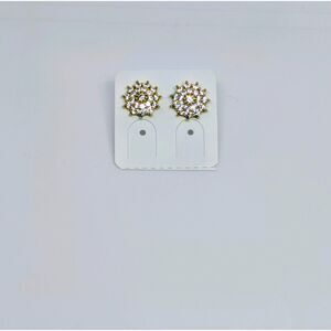 New unisex 14K Gold Filled honeycomb Cluster Earrings with Round CZ stones